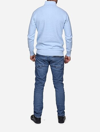 Jersey de vestir con cuello alto y cremallera - Yves Enzo