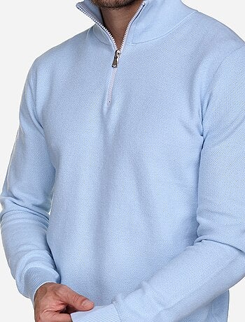 Jersey de vestir con cuello alto y cremallera - Yves Enzo