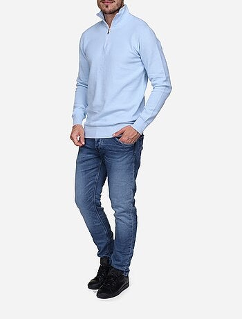 Jersey de vestir con cuello alto y cremallera - Yves Enzo