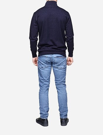 Jersey de vestir con cuello alto y cremallera - Yves Enzo