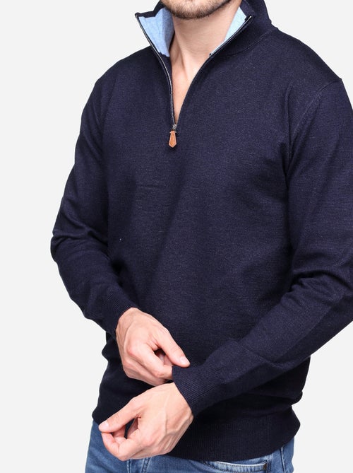 Jersey de vestir con cuello alto y cremallera - Yves Enzo - Kiabi Jersey de vestir con cuello alto y cremallera - Yves Enzo - Kiabi