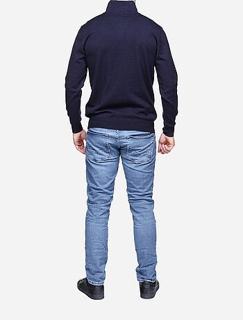 Jersey de vestir con cuello alto y cremallera - Yves Enzo