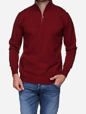 Jersey de vestir con cuello alto y cremallera - Yves Enzo