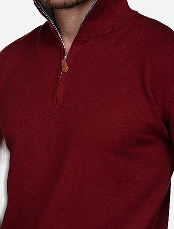 Jersey de vestir con cuello alto y cremallera - Yves Enzo