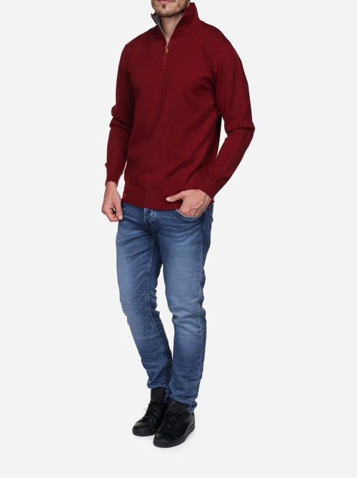 Jersey de vestir con cuello alto y cremallera - Yves Enzo - Kiabi