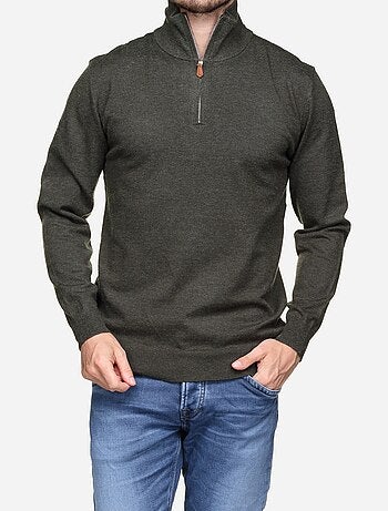 Jersey de vestir con cuello alto y cremallera - Yves Enzo