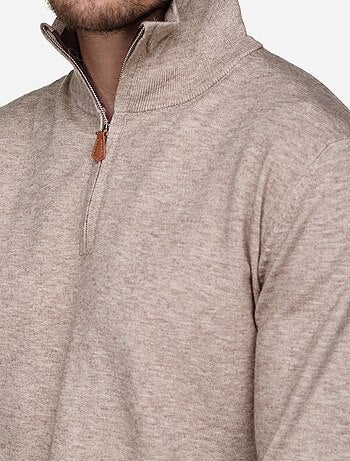 Jersey de vestir con cuello alto y cremallera - Yves Enzo