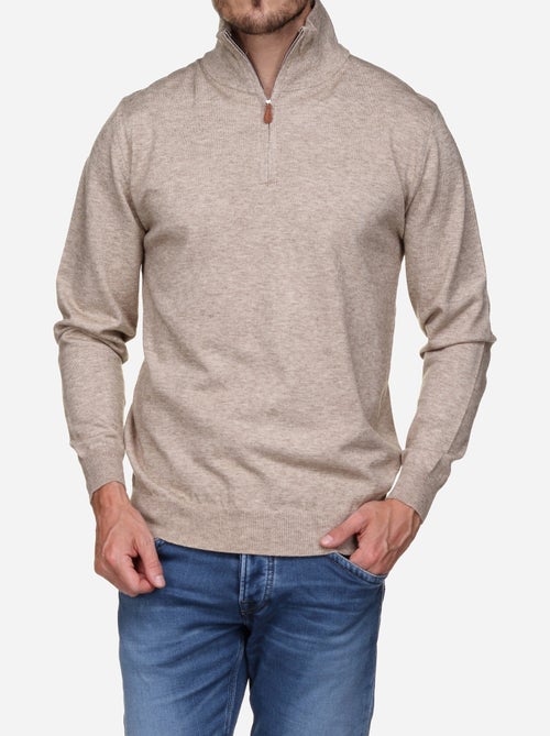 Jersey de vestir con cuello alto y cremallera - Yves Enzo - Kiabi