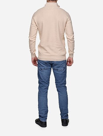 Jersey de vestir con cuello alto y cremallera - Yves Enzo