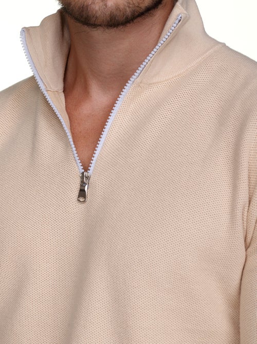 Jersey de vestir con cuello alto y cremallera - Yves Enzo - Kiabi