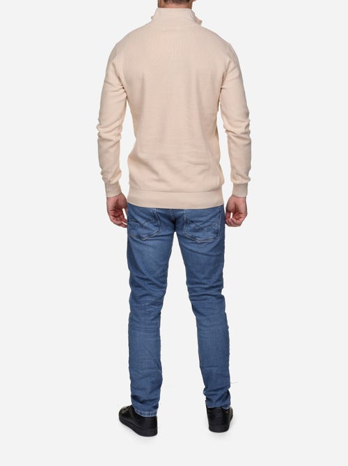 Jersey de vestir con cuello alto y cremallera - Yves Enzo - Kiabi
