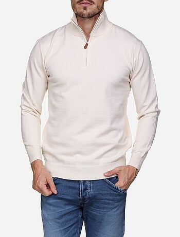 Jersey de vestir con cuello alto y cremallera - Yves Enzo