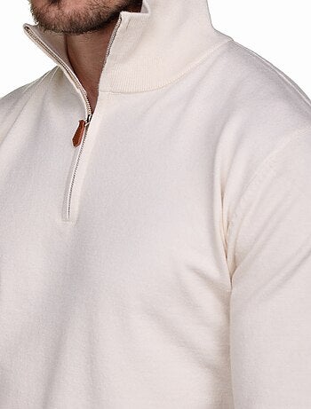 Jersey de vestir con cuello alto y cremallera - Yves Enzo