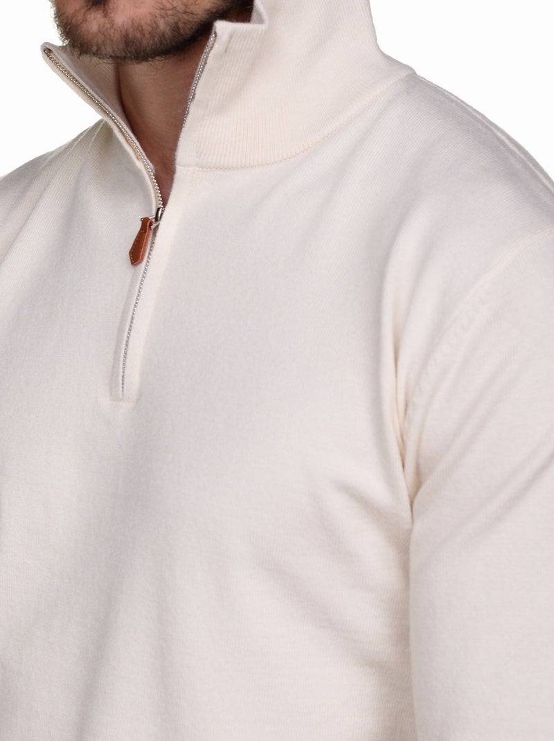 Jersey de vestir con cuello alto y cremallera - Yves Enzo Crudo - Kiabi