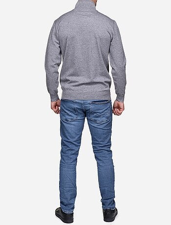 Jersey de vestir con cuello alto y cremallera - Yves Enzo
