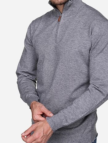 Jersey de vestir con cuello alto y cremallera - Yves Enzo
