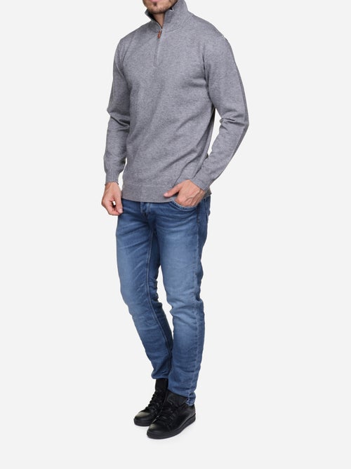Jersey de vestir con cuello alto y cremallera - Yves Enzo - Kiabi Jersey de vestir con cuello alto y cremallera - Yves Enzo - Kiabi