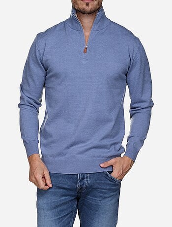Jersey de vestir con cuello alto y cremallera - Yves Enzo