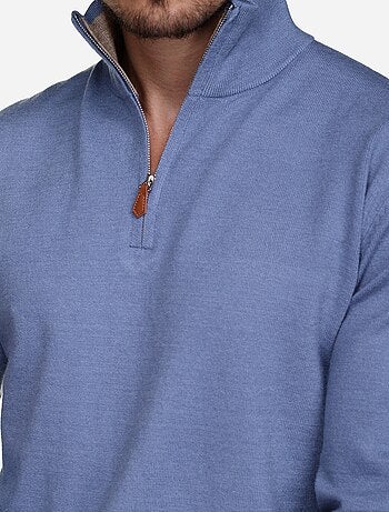 Jersey de vestir con cuello alto y cremallera - Yves Enzo