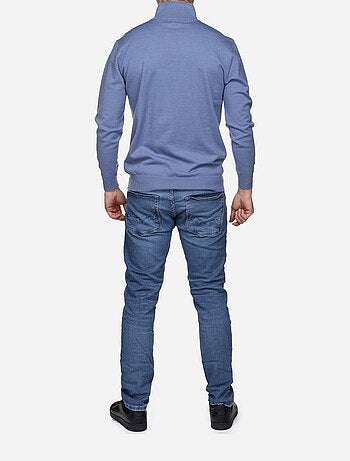 Jersey de vestir con cuello alto y cremallera - Yves Enzo