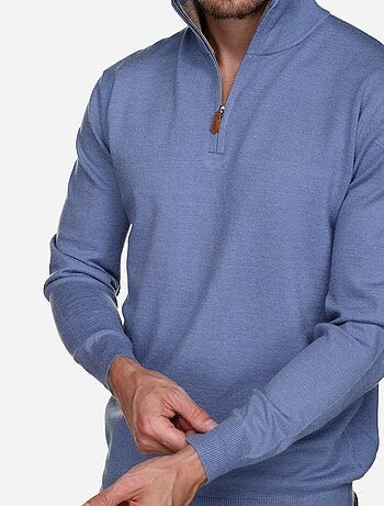 Jersey de vestir con cuello alto y cremallera - Yves Enzo