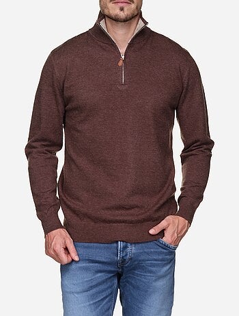 Jersey de vestir con cuello alto y cremallera - Yves Enzo