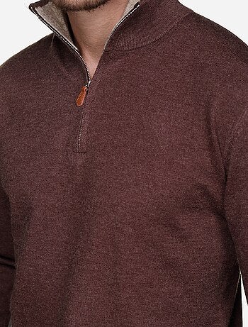 Jersey de vestir con cuello alto y cremallera - Yves Enzo