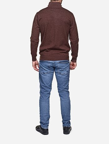 Jersey de vestir con cuello alto y cremallera - Yves Enzo