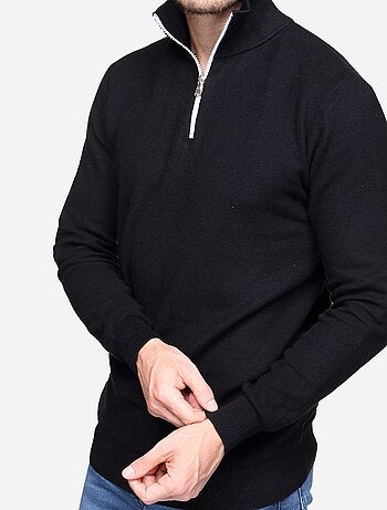 Jersey de vestir con cuello alto y cremallera - Yves Enzo