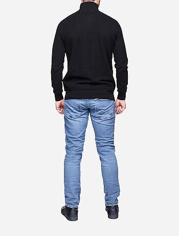 Jersey de vestir con cuello alto y cremallera - Yves Enzo