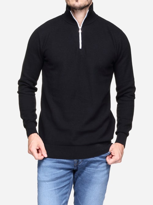 Jersey de vestir con cuello alto y cremallera - Yves Enzo - Kiabi