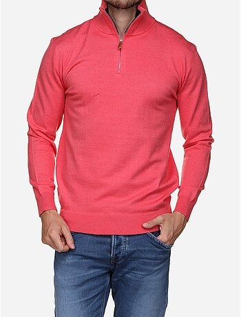Jersey de vestir con cuello alto y cremallera - Yves Enzo