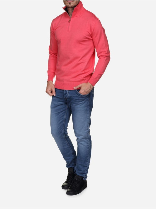 Jersey de vestir con cuello alto y cremallera - Yves Enzo - Kiabi