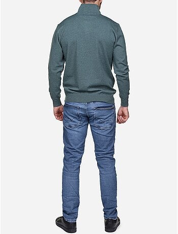 Jersey de vestir con cuello alto y cremallera - Yves Enzo