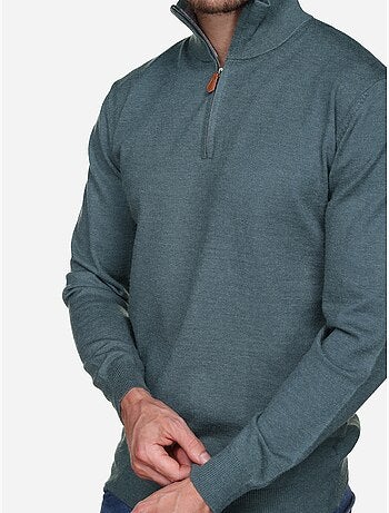 Jersey de vestir con cuello alto y cremallera - Yves Enzo