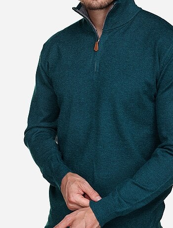 Jersey de vestir con cuello alto y cremallera - Yves Enzo