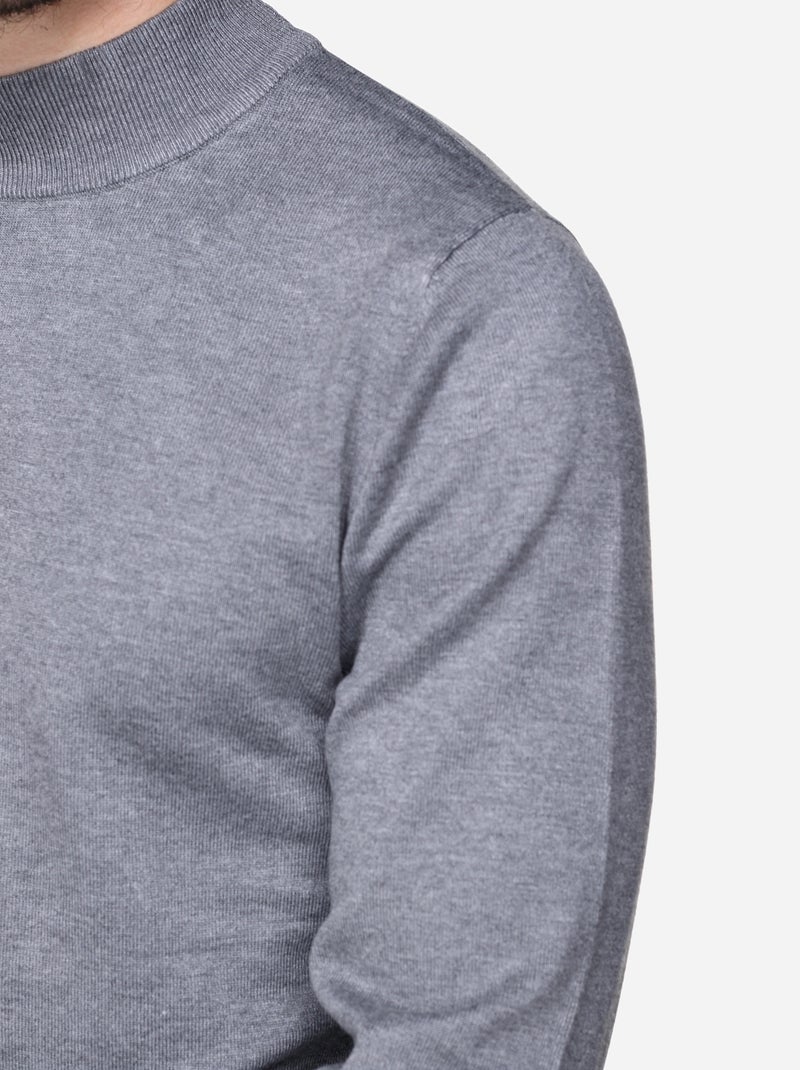 Jersey de vestir con cuello alto y manga larga - Frilivin Gris - Kiabi