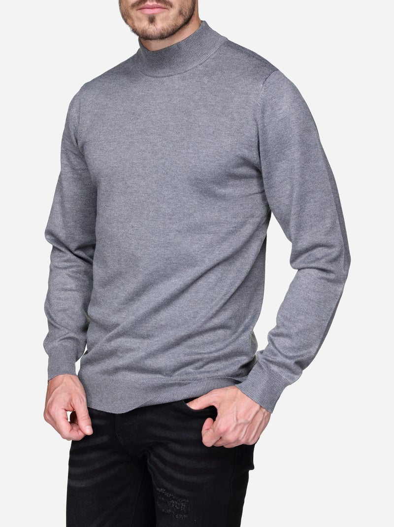Jersey de vestir con cuello alto y manga larga - Frilivin Gris - Kiabi