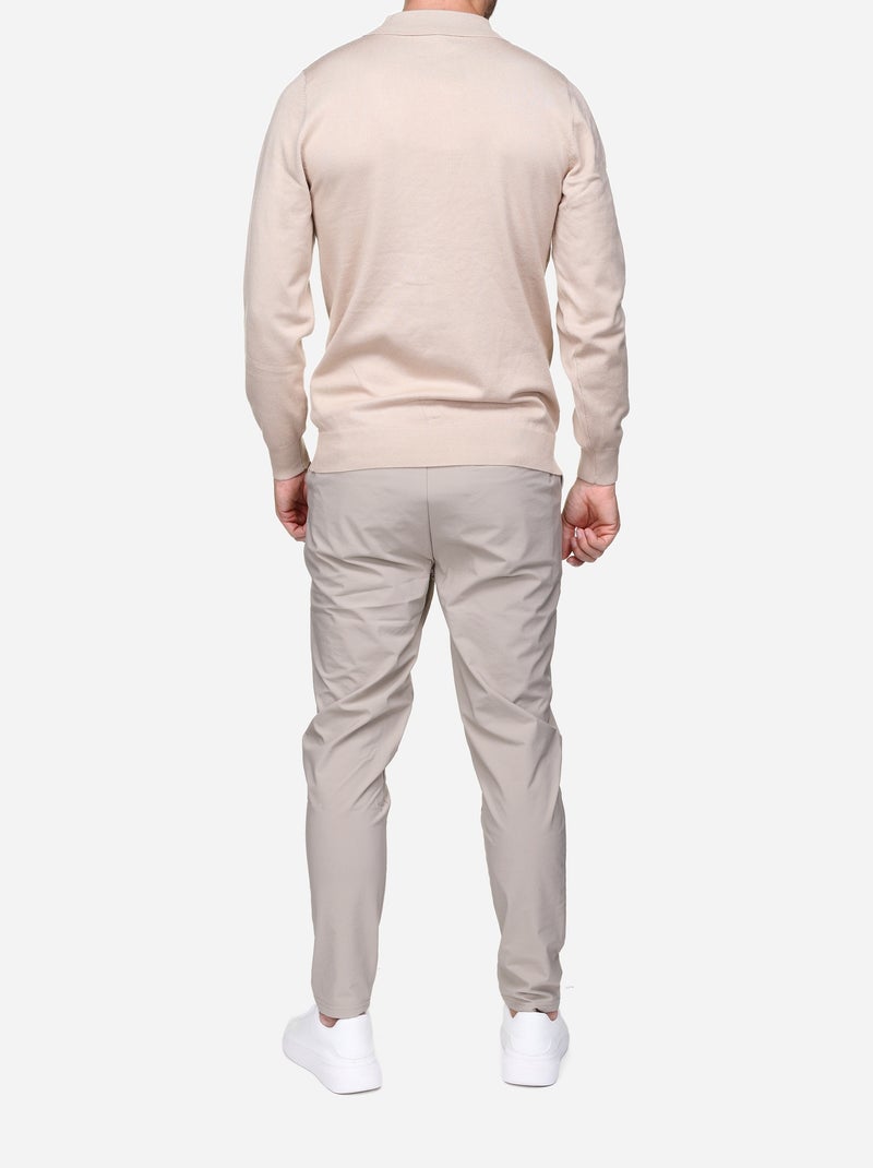 Jersey de vestir con cuello con cremallera - Frilivin Crema - Kiabi