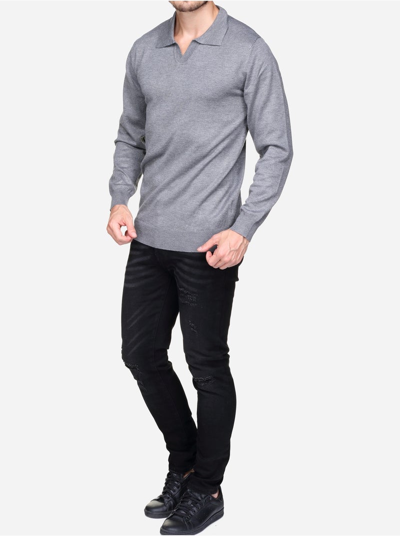 Jersey de vestir con cuello con cremallera - Frilivin Gris - Kiabi