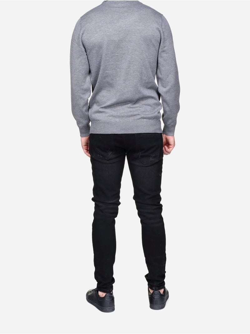 Jersey de vestir con cuello con cremallera - Frilivin Gris - Kiabi