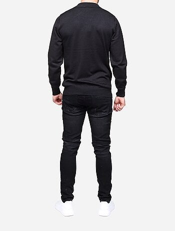 Jersey de vestir con cuello con cremallera - Frilivin