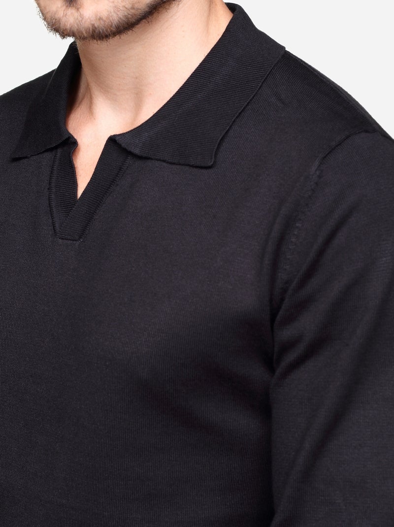 Jersey de vestir con cuello con cremallera - Frilivin Negro - Kiabi