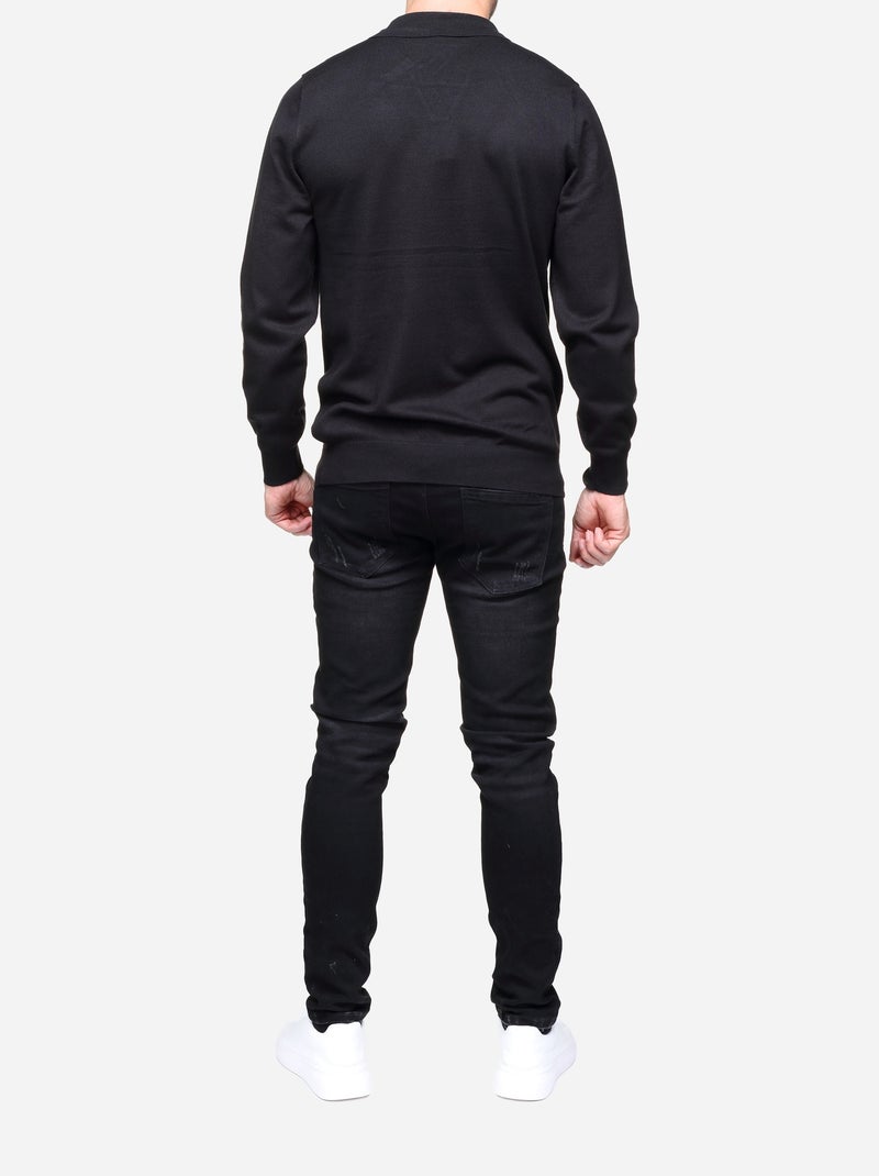 Jersey de vestir con cuello con cremallera - Frilivin Negro - Kiabi