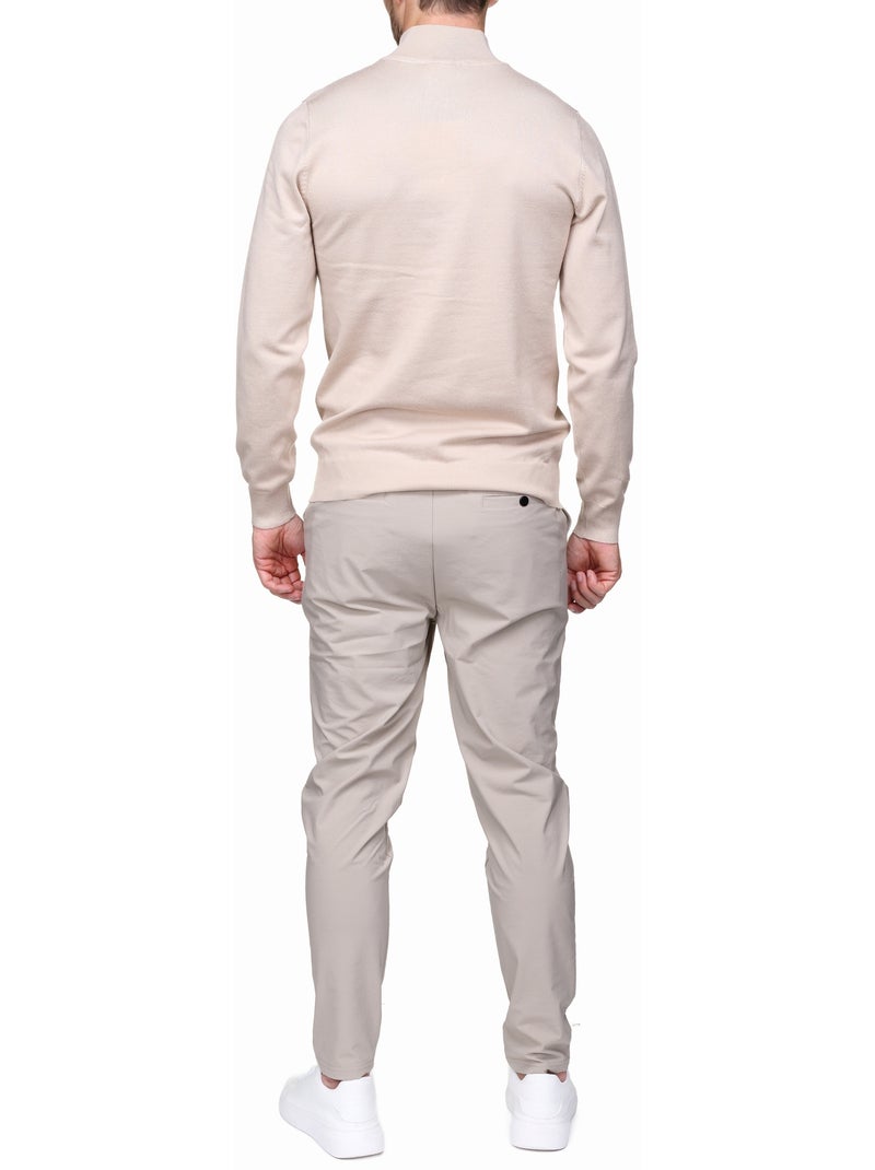 Jersey de vestir con cuello de camionero - Frilivin Albaricoque - Kiabi