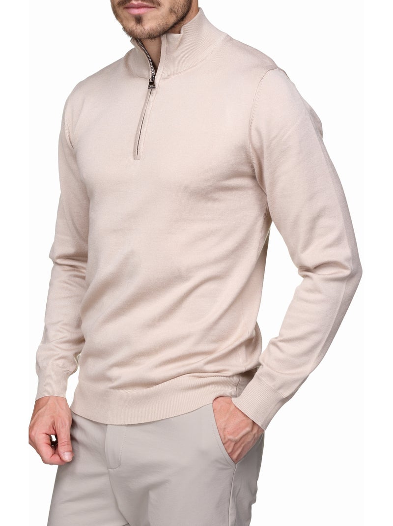 Jersey de vestir con cuello de camionero - Frilivin Albaricoque - Kiabi