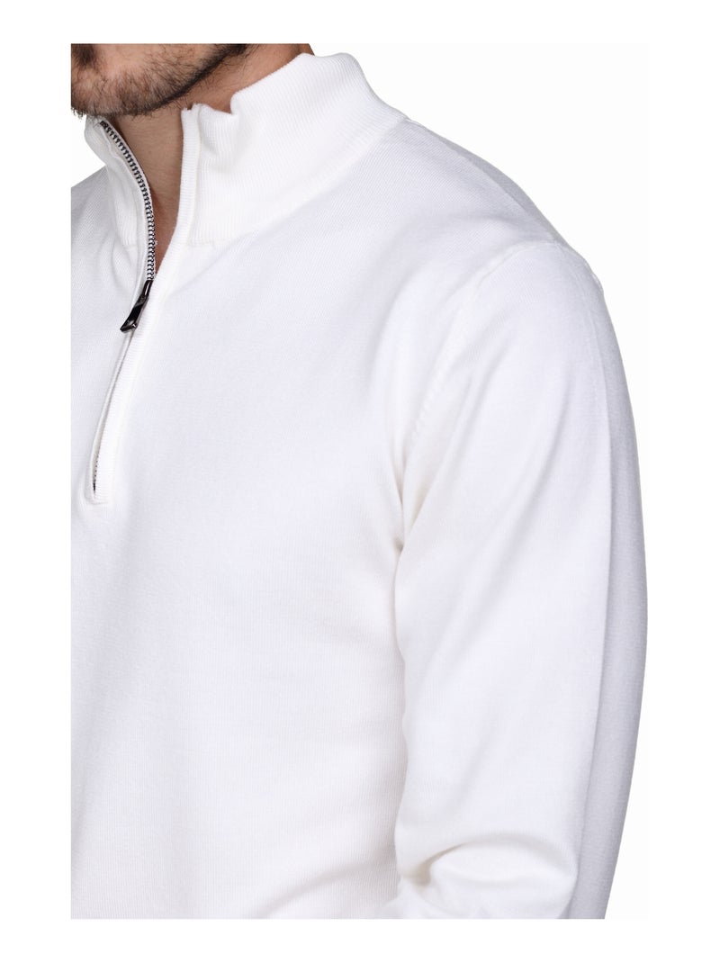 Jersey de vestir con cuello de camionero - Frilivin Blanco - Kiabi