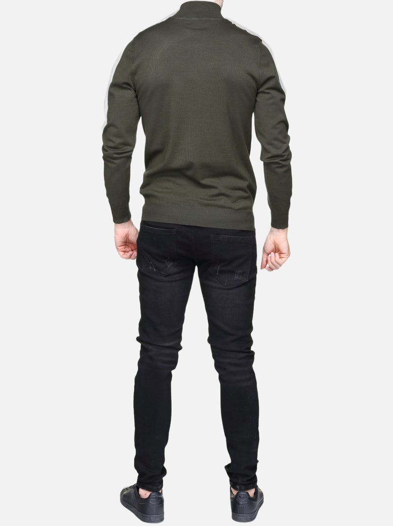 Jersey de vestir con cuello de camionero - Frilivin Caqui - Kiabi