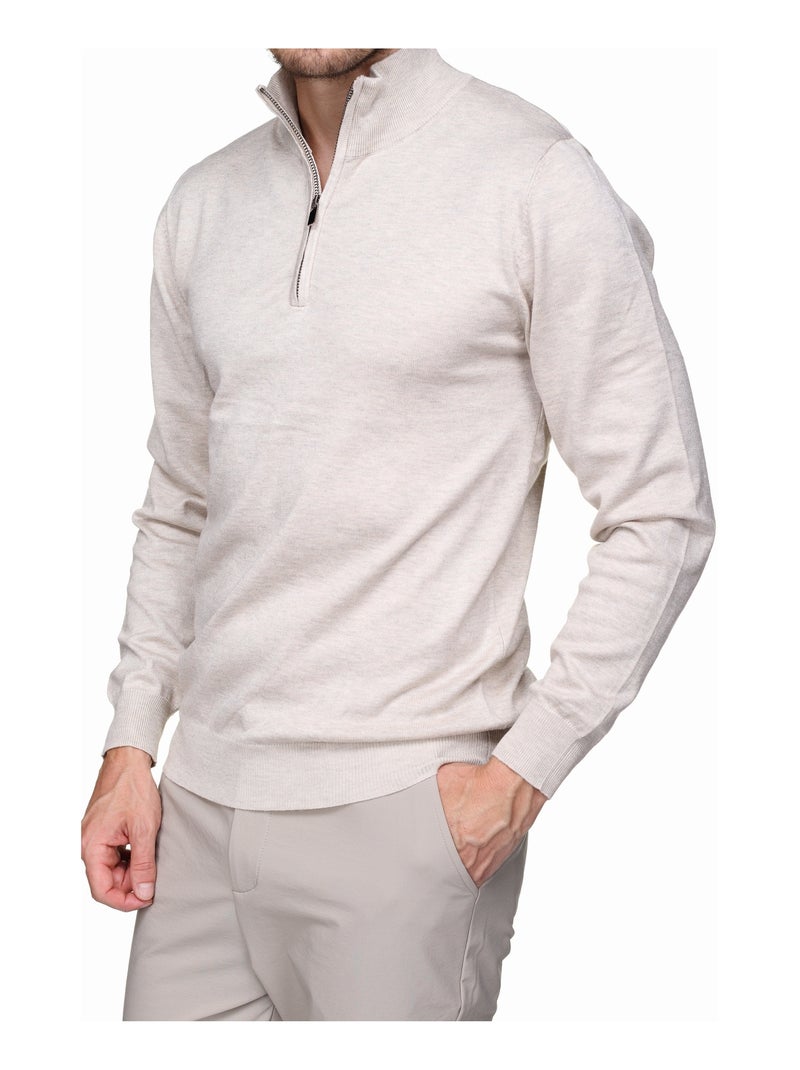 Jersey de vestir con cuello de camionero - Frilivin Crema - Kiabi