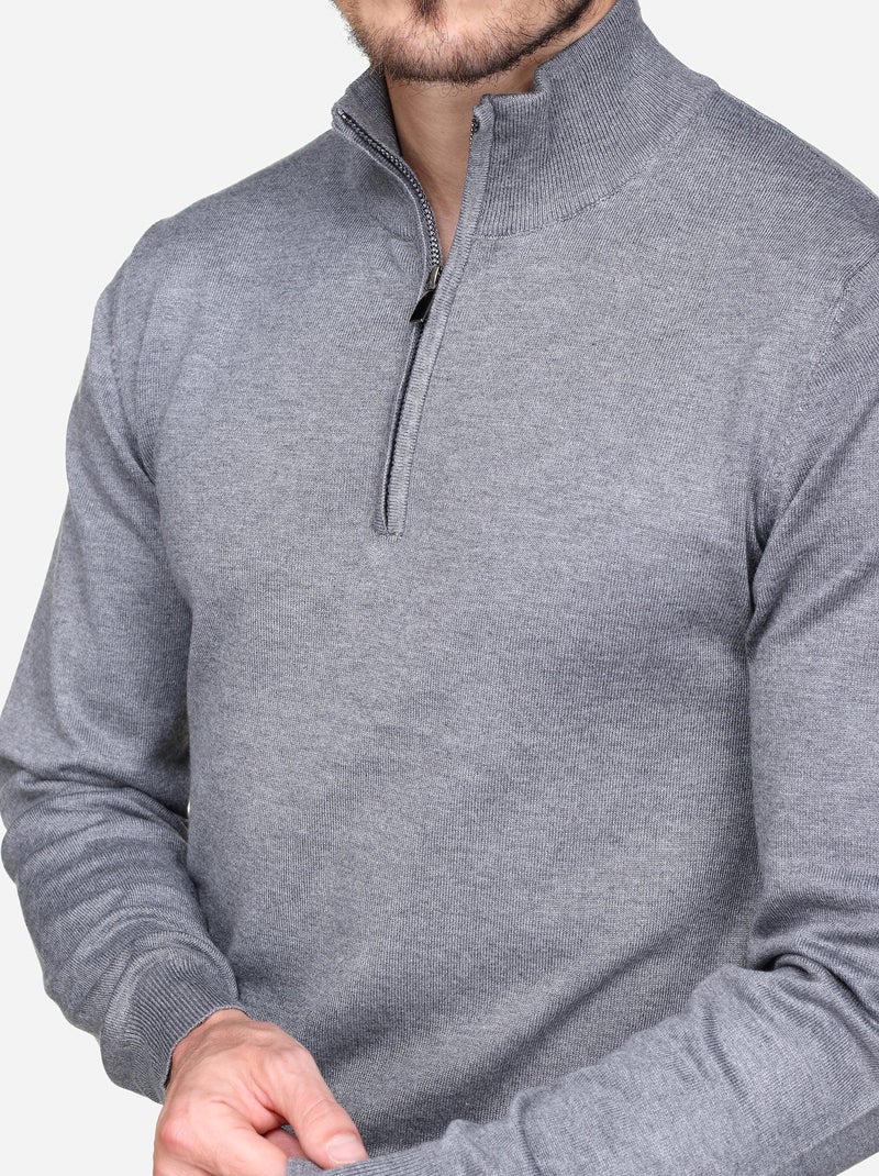 Jersey de vestir con cuello de camionero - Frilivin Gris claro - Kiabi
